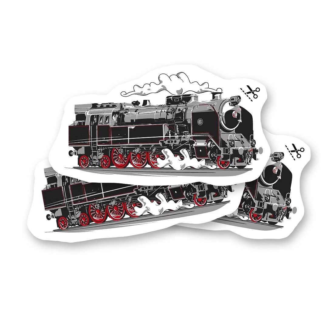 Temporary tattoo with the veteran Locomotive 464