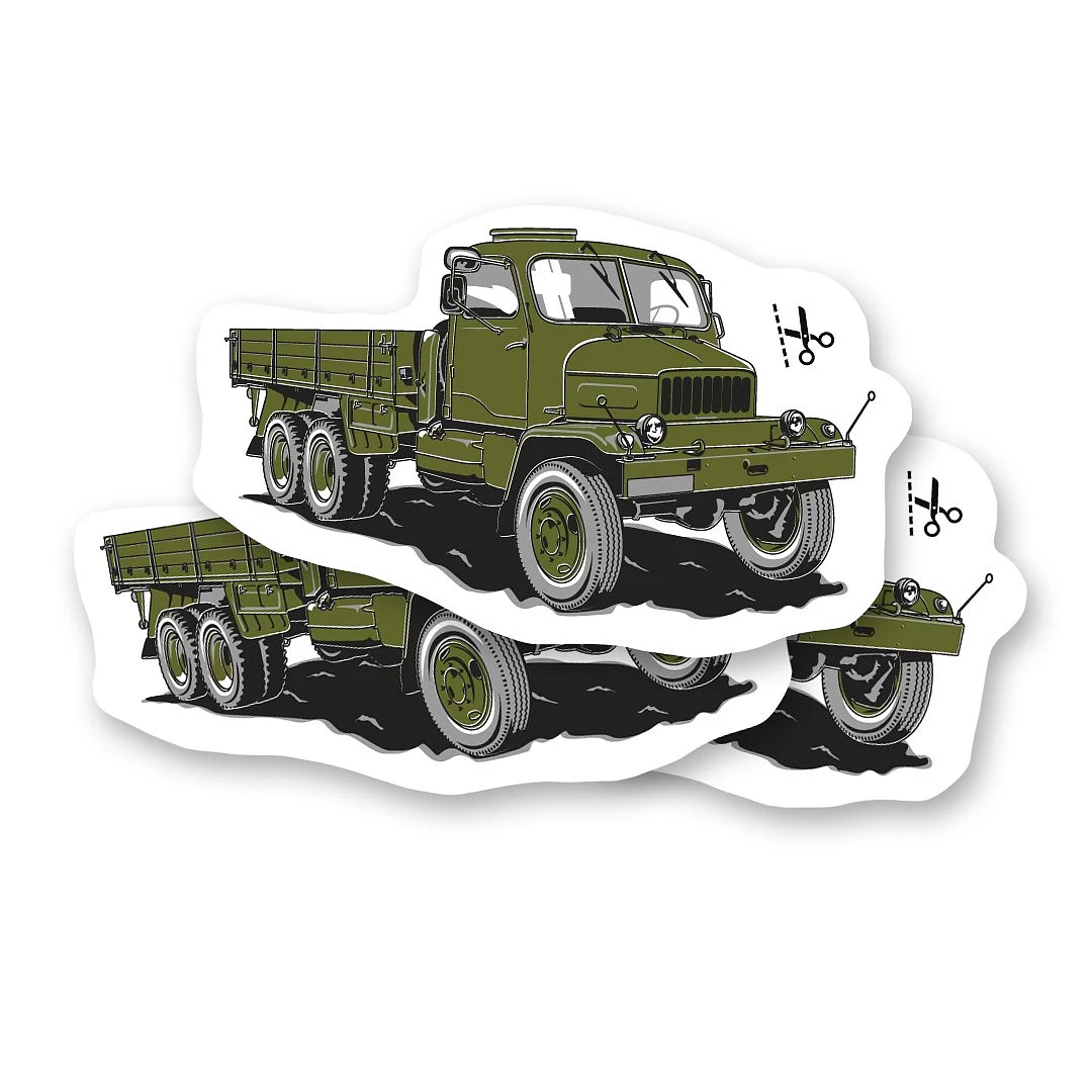 Temporary tattoo with the veteran V3S Flatbed truck
