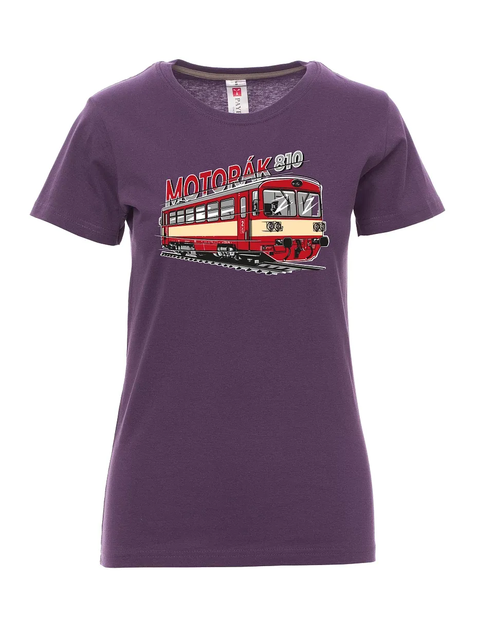Purple women´s T-shirt Motor train 810