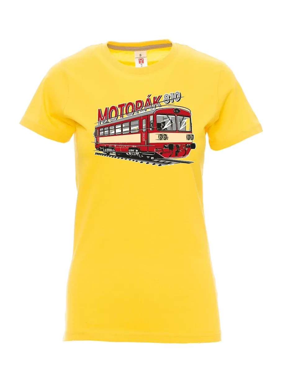 Yellow women´s T-shirt Motor train 810