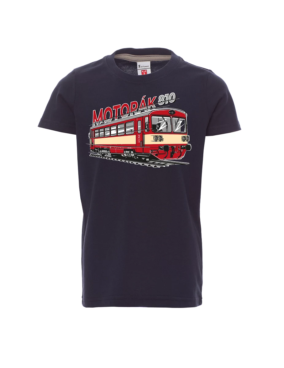 Navy children´s T-shirt Motor train 810