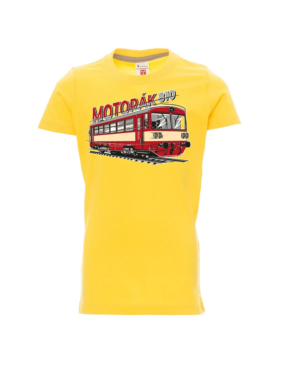 Yellow children´s T-shirt Motor train 810