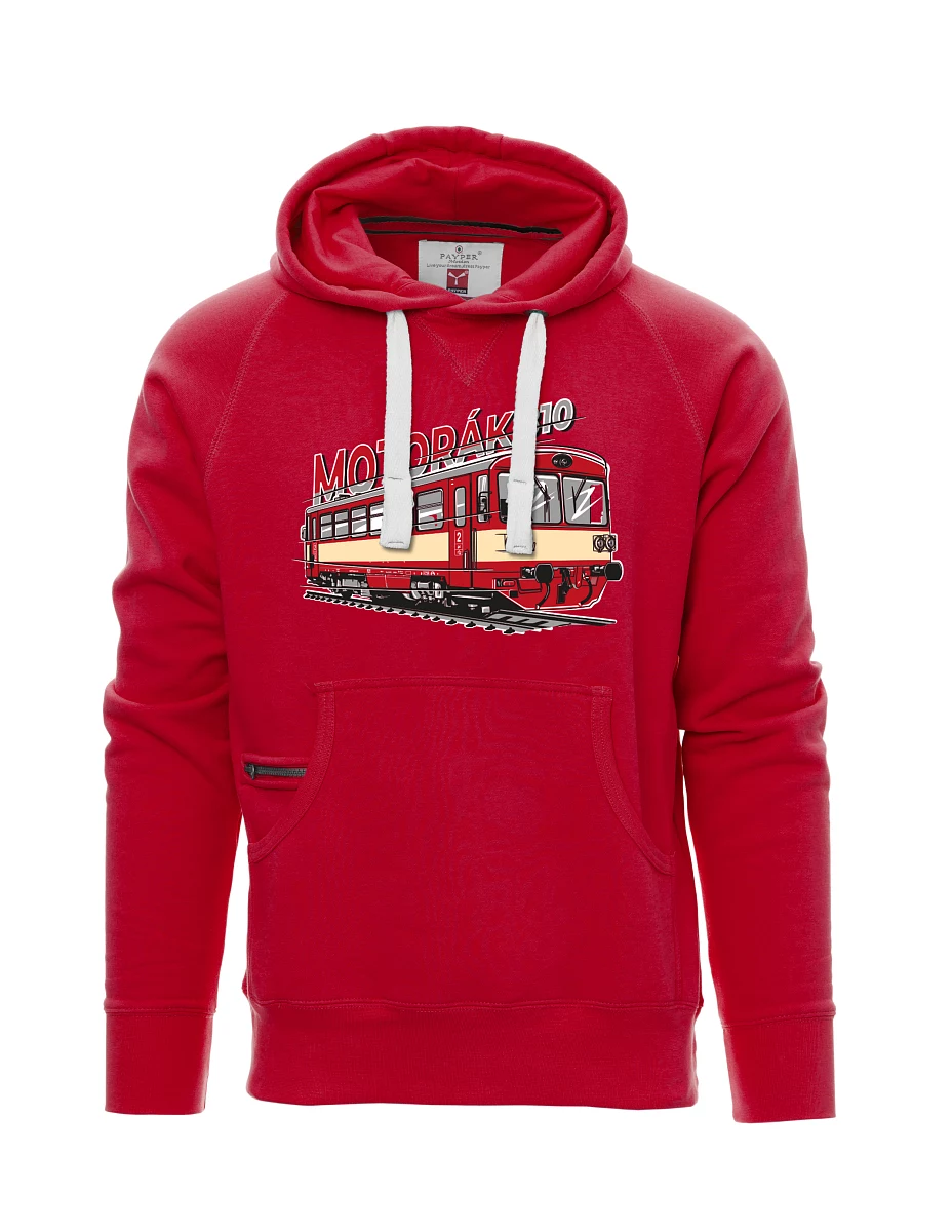 Red men´s sweatshirt Motor train 810