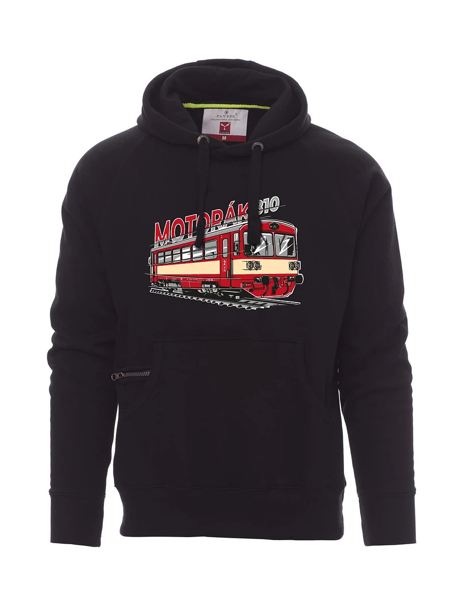 Black men´s sweatshirt Motor train 810