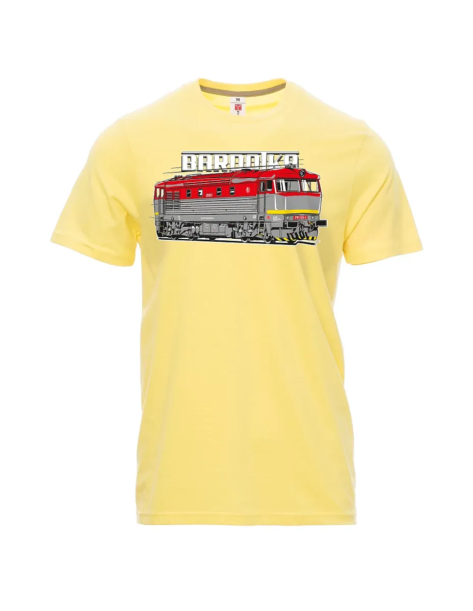 Light yellow men´s T-shirt Locomotive Bardotka