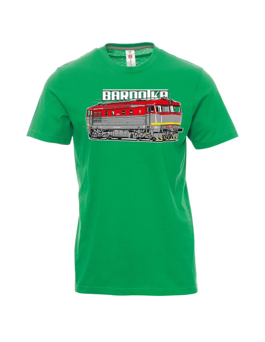 Green men´s T-shirt Locomotive Bardotka