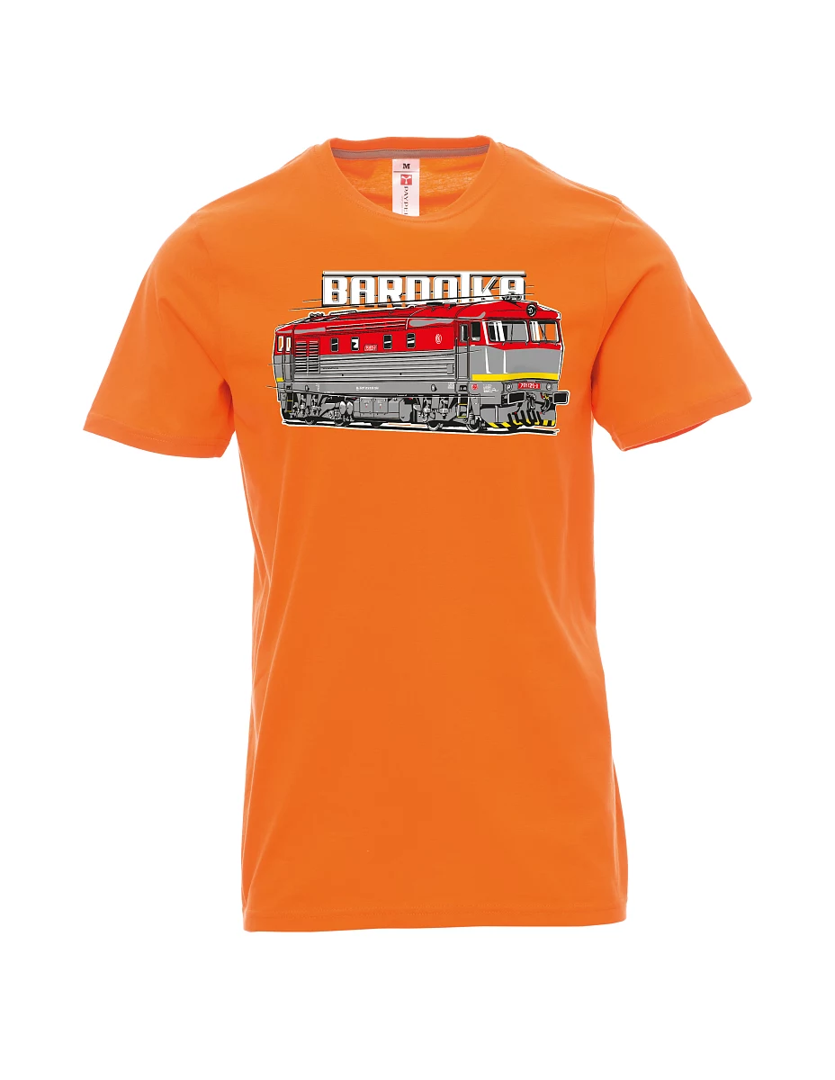 Orange men´s T-shirt Locomotive Bardotka