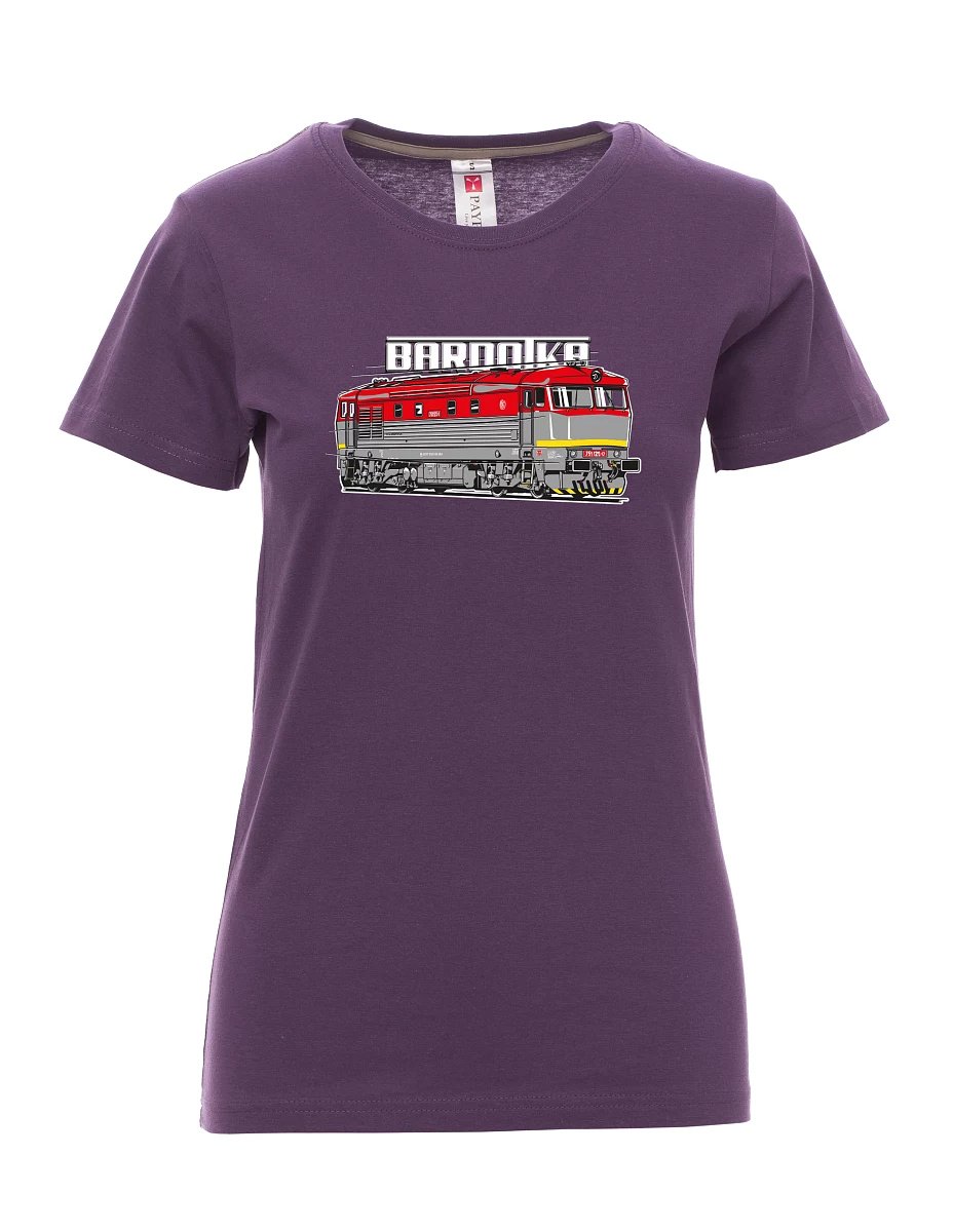 Purple women´s T-shirt Locomotive Bardotka