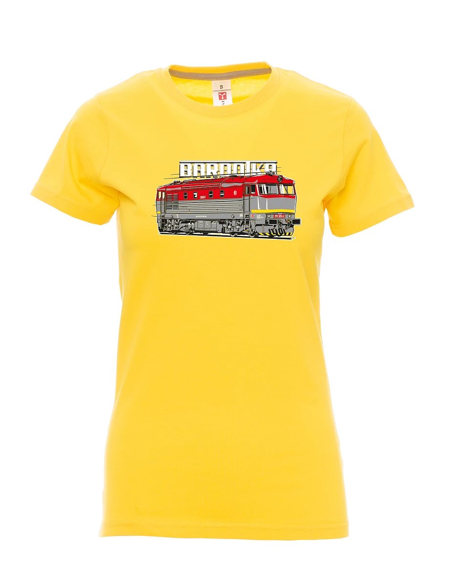 Yellow women´s T-shirt Locomotive Bardotka