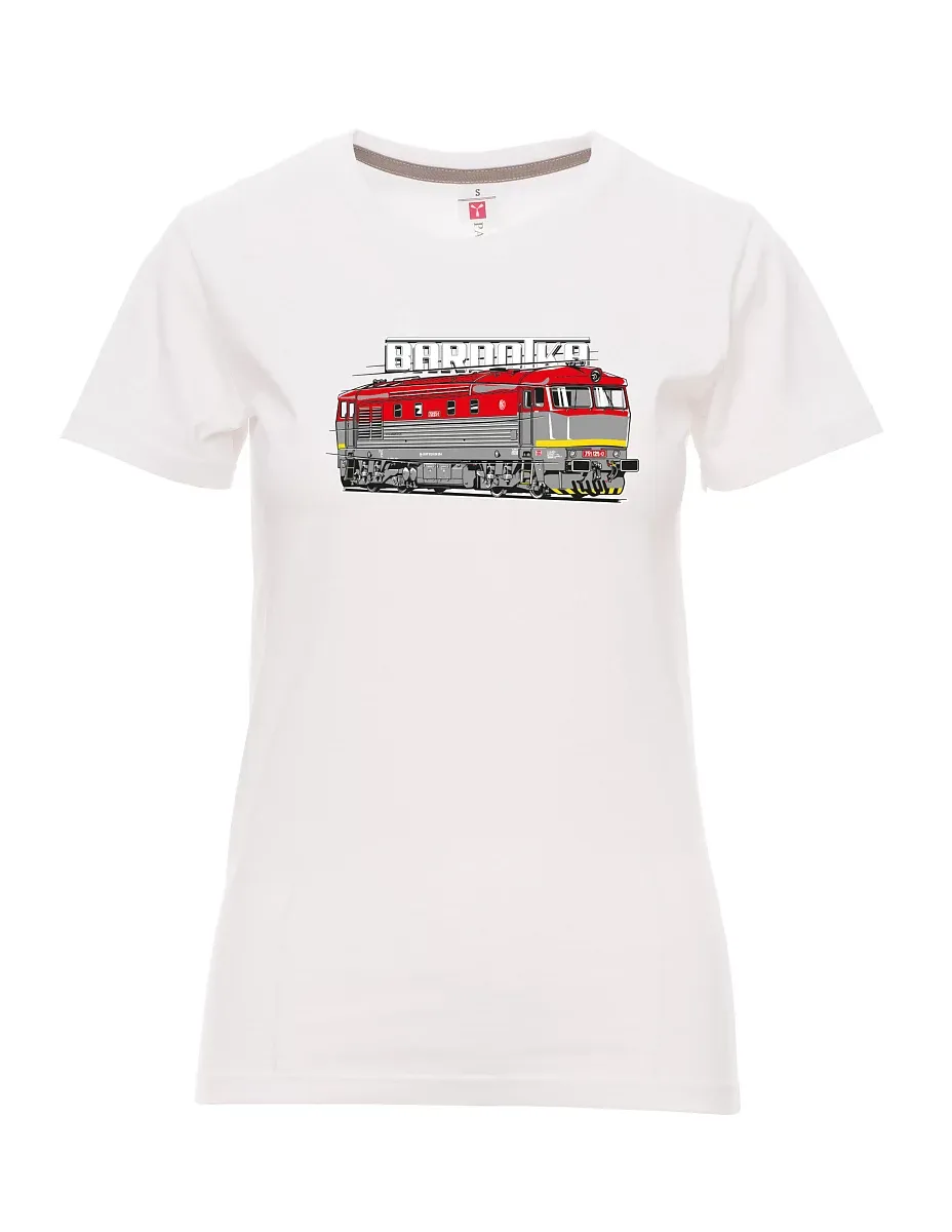 White women´s T-shirt Locomotive Bardotka