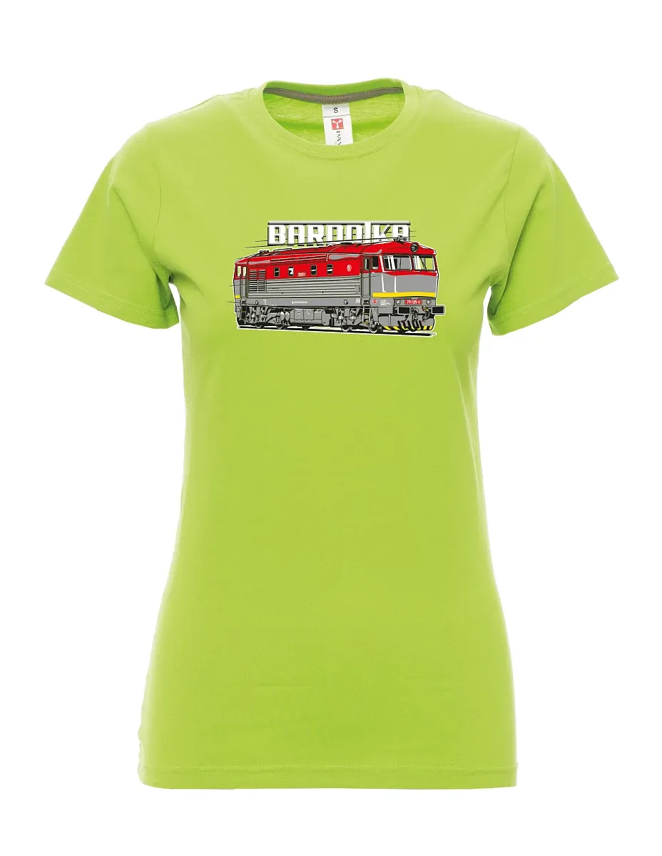 Lime women´s T-shirt Locomotive Bardotka