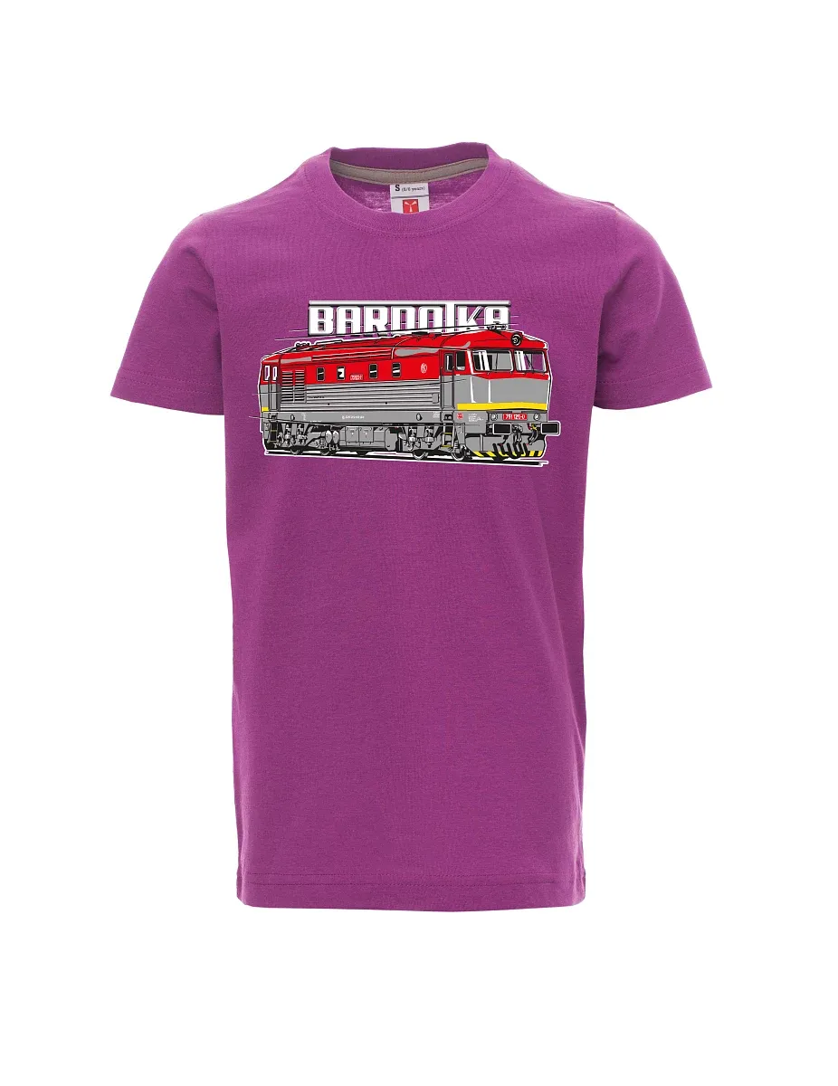 Purple children´s T-shirt Locomotive Bardotka
