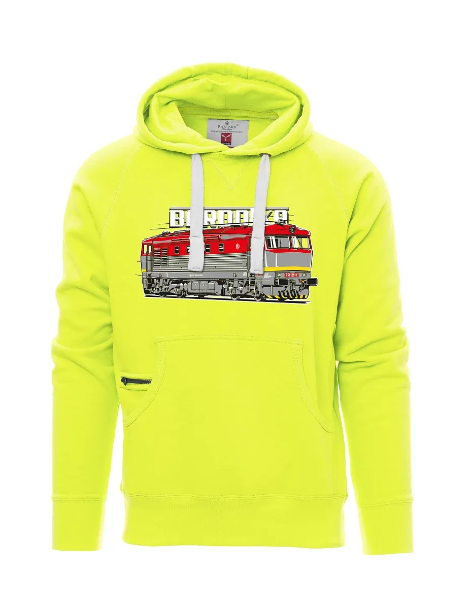 Fluorescent men´s sweatshirt Locomotive Bardotka