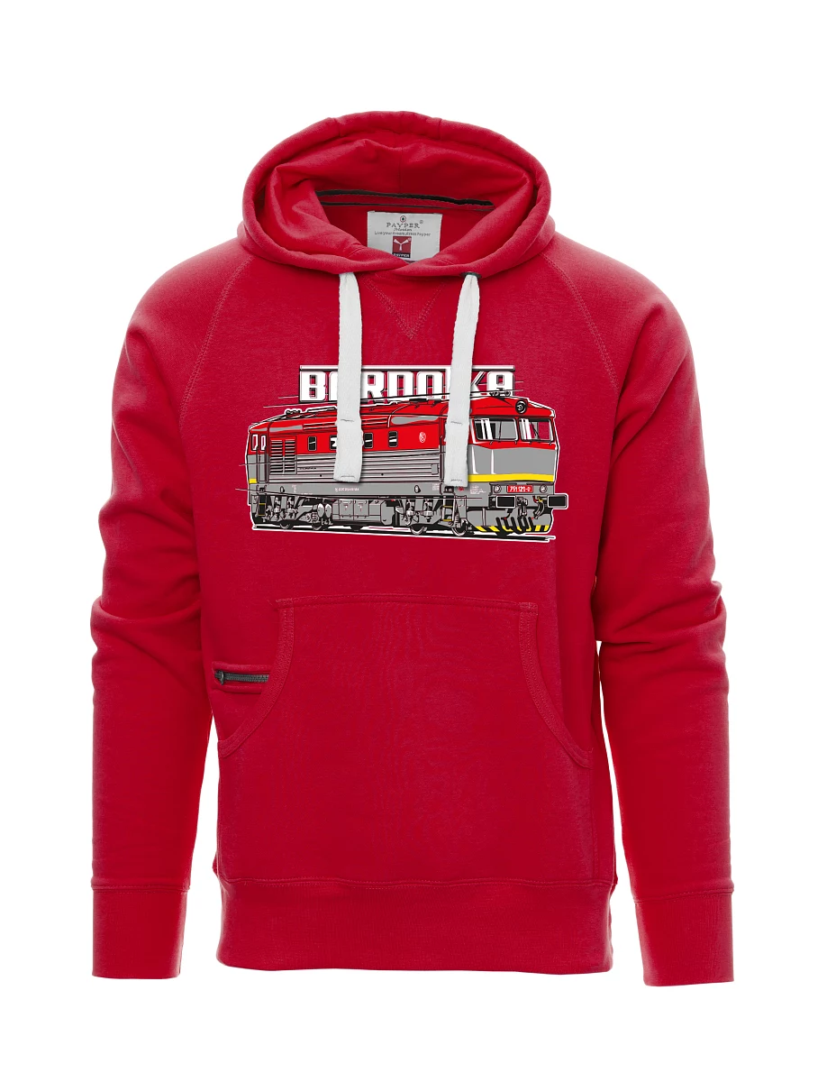 Red men´s sweatshirt Locomotive Bardotka