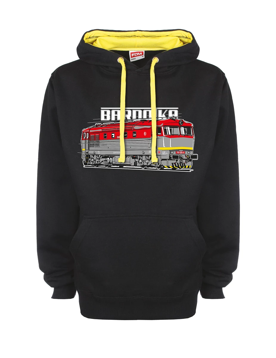 Yellow-black sweatshirt Locomotive Bardotka