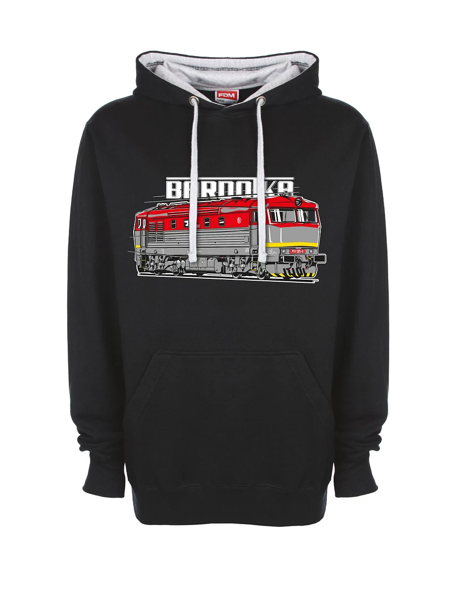 Grey-black sweatshirt Locomotive Bardotka