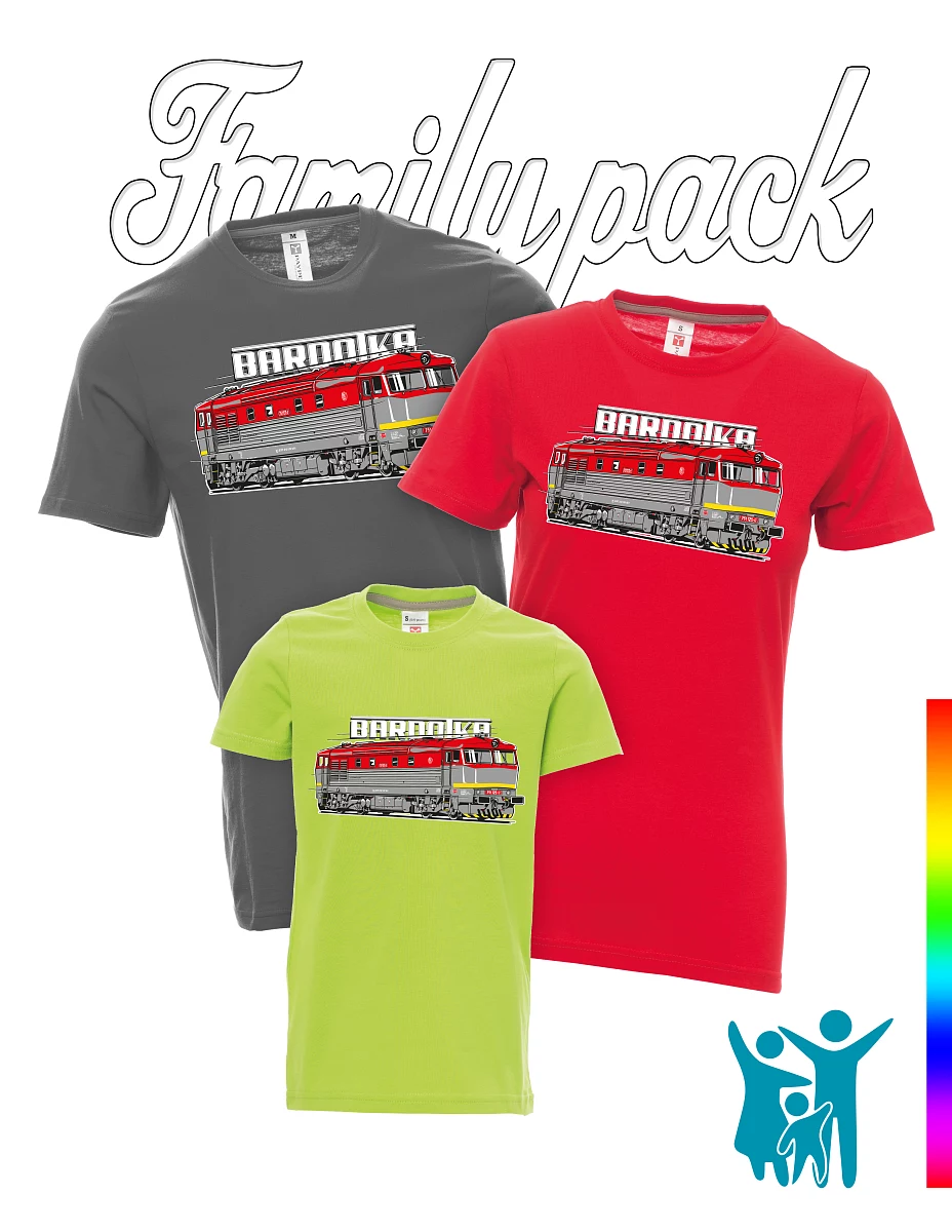 Family set of t-shirts Locomotive Bardotka