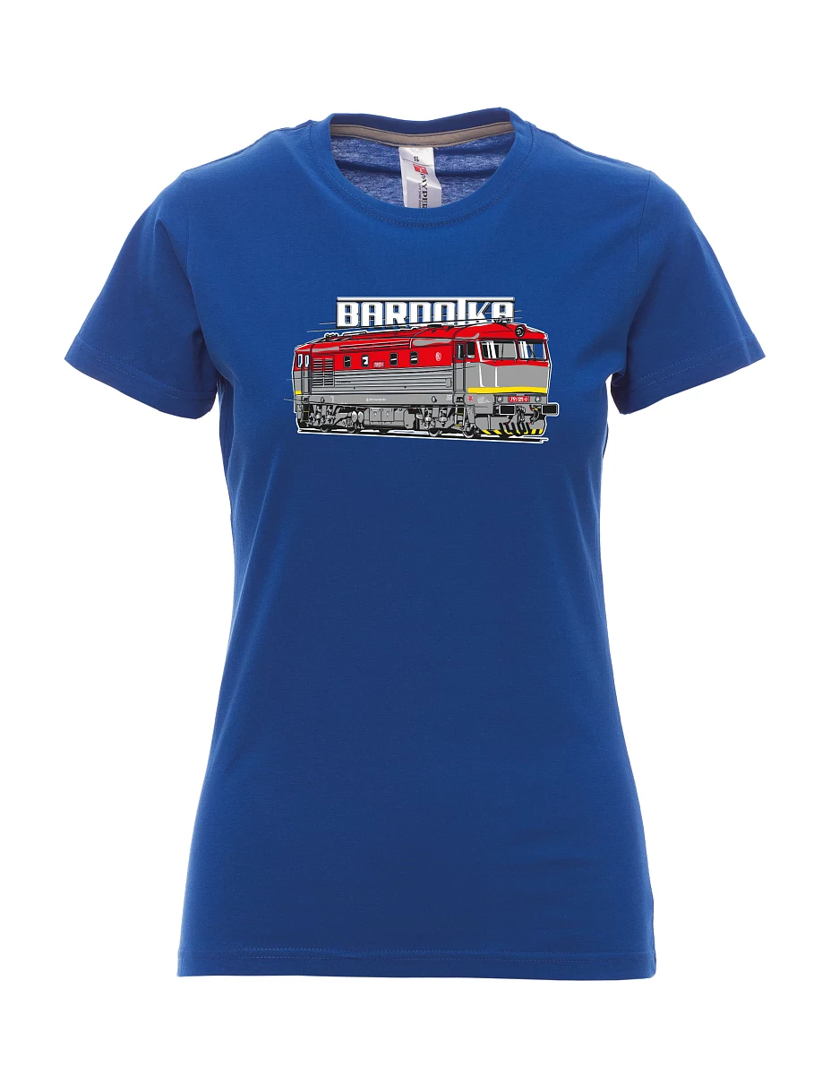 Royal blue women´s T-shirt Locomotive Bardotka