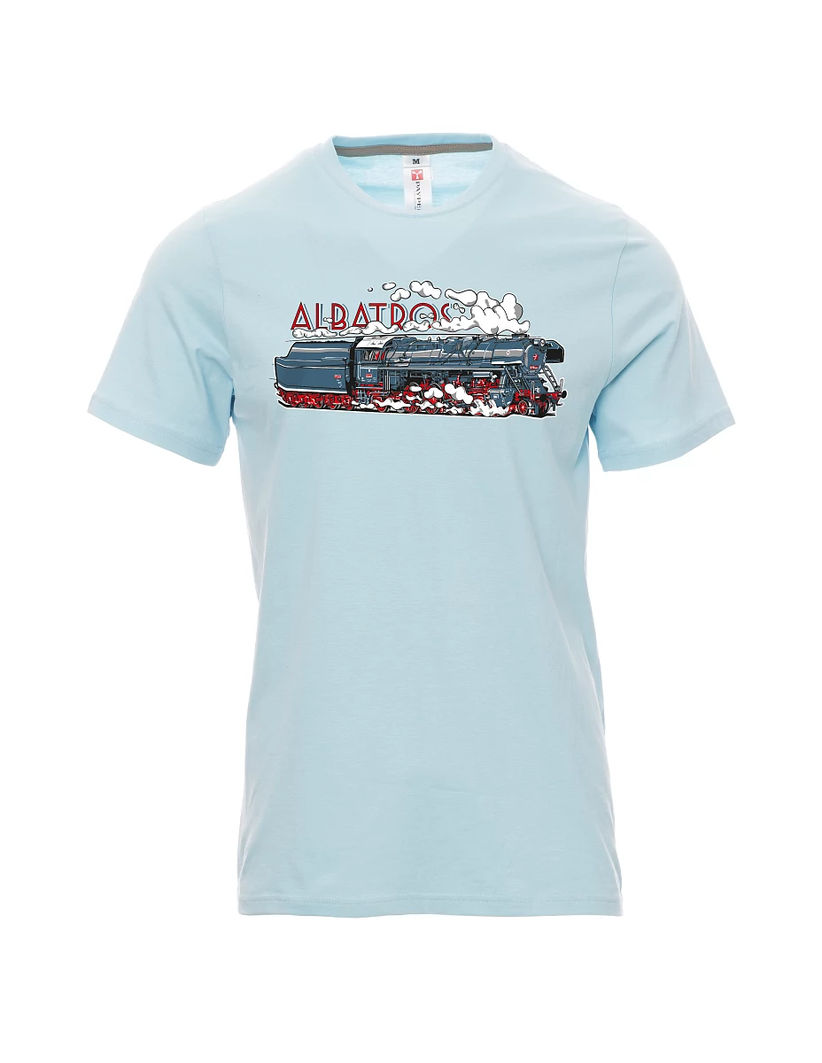 Pale blue men´s T-shirt Locomotive Albatros