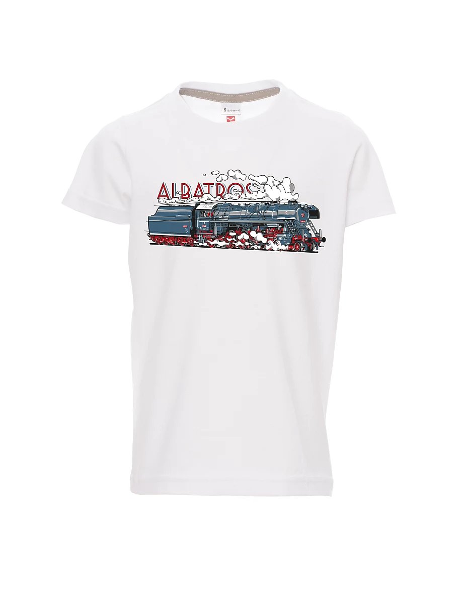 White children´s T-shirt Locomotive Albatros