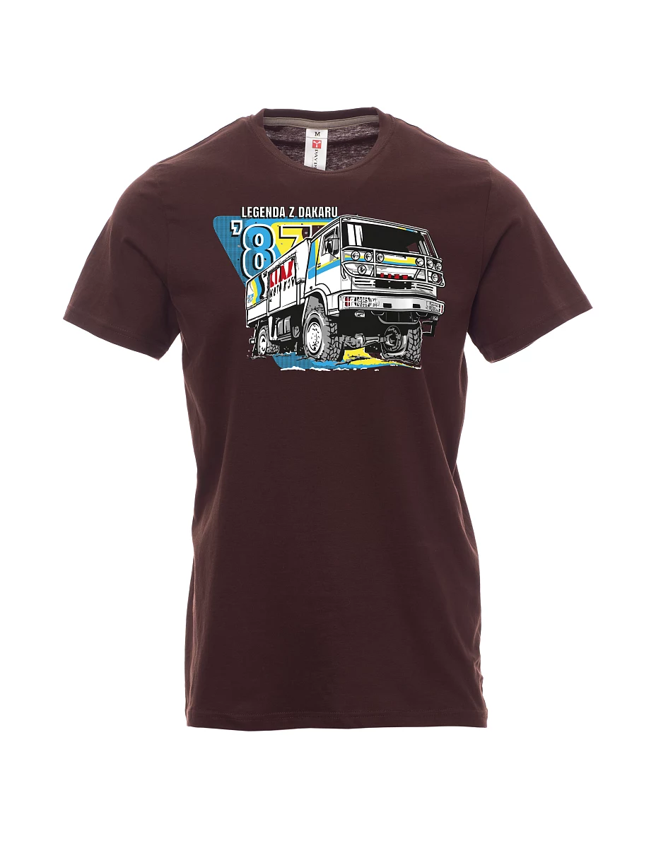 Dark brown men´s T-shirt Liaz from dakar 1987