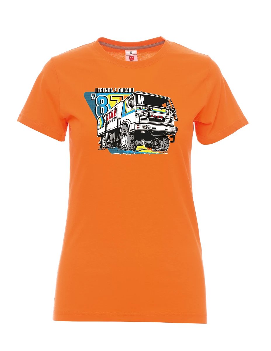 Orange women´s T-shirt Liaz from Dakar 1987