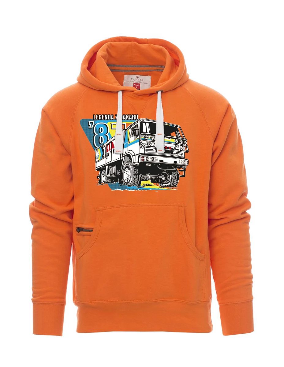 Orange men´s sweatshirt Liaz from Dakar 1987