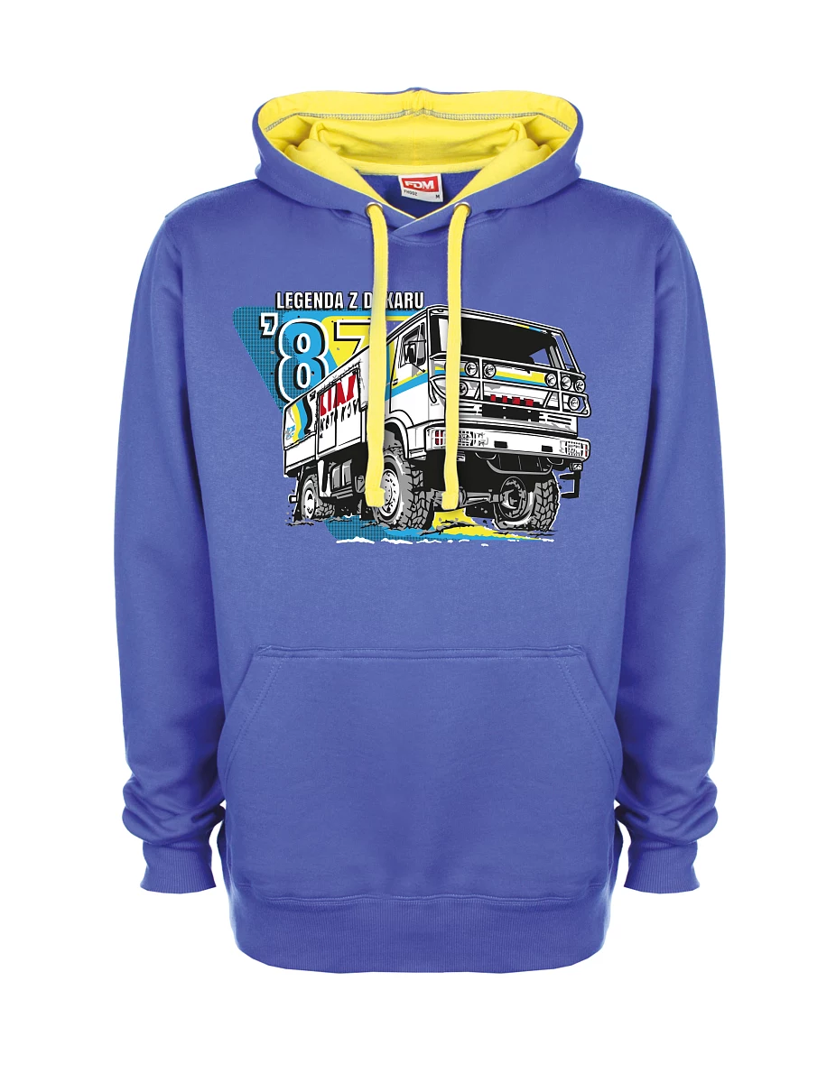 Yellow-blue sweatshirt Liaz from Dakar 1987