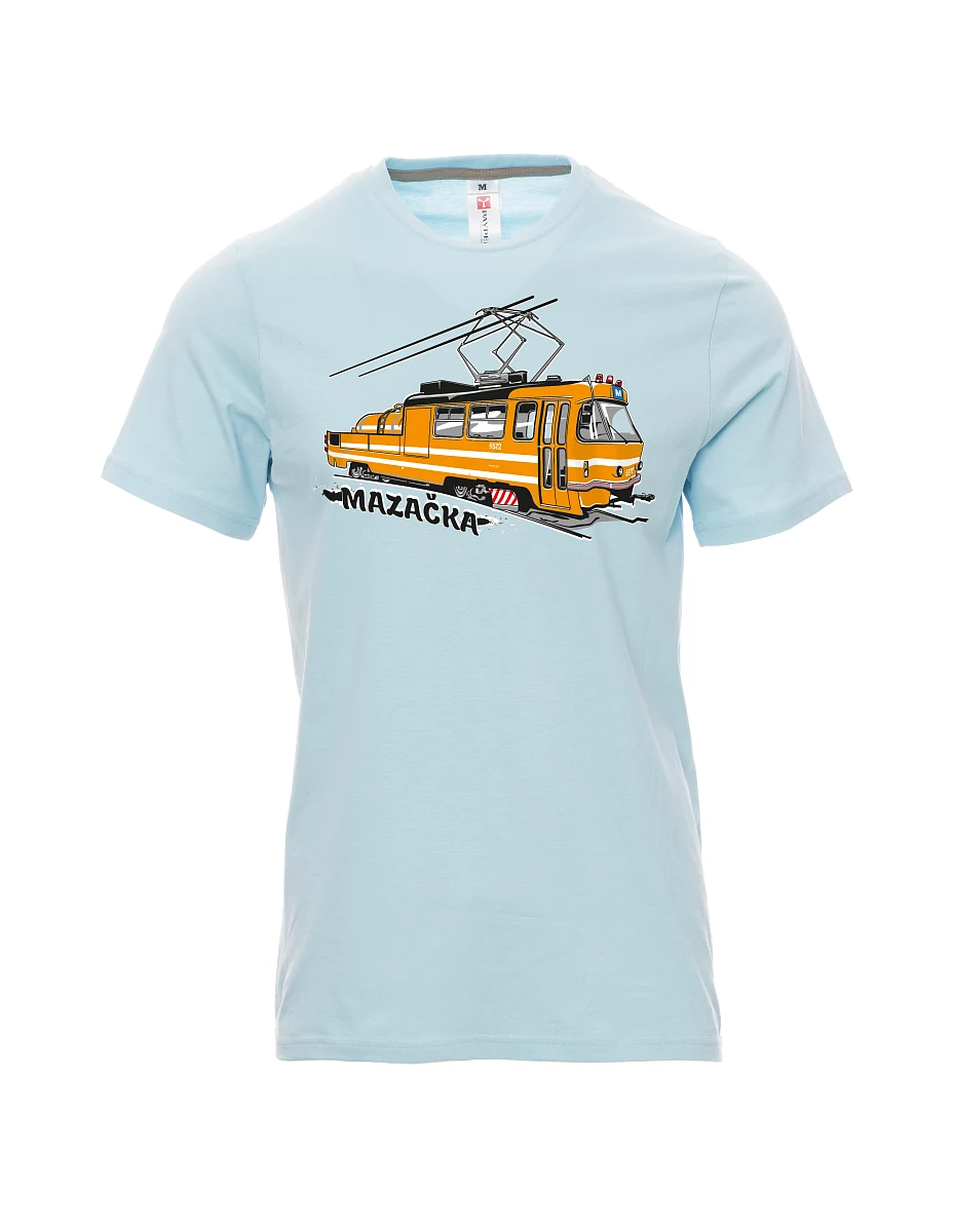 Pale blue men´s T-shirt Grease Tram