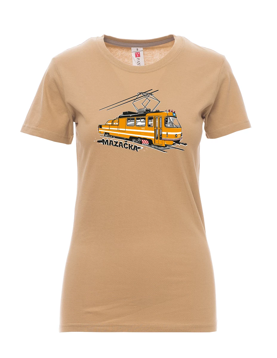 Brown women´s T-shirt Grease Tram