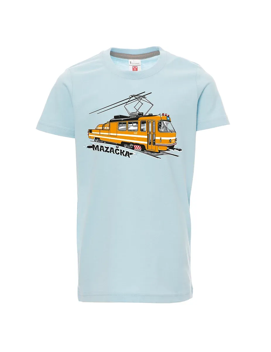 Pale blue children´s T-shirt Grease Tram