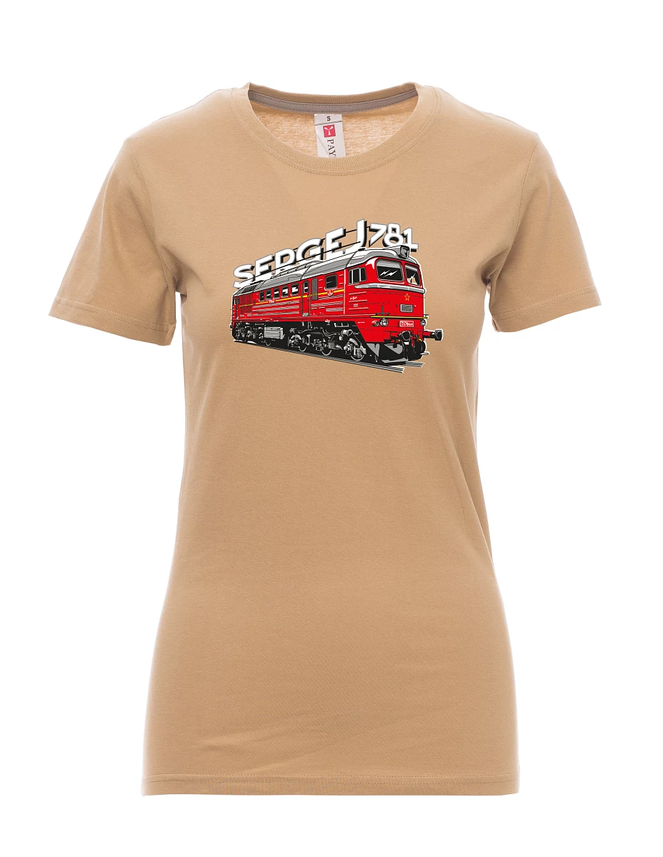 Brown women´s T-shirt Locomotive 781 "Sergej" (M62)