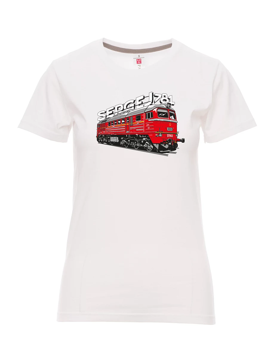 White women´s T-shirt Locomotive 781 "Sergej" (M62)
