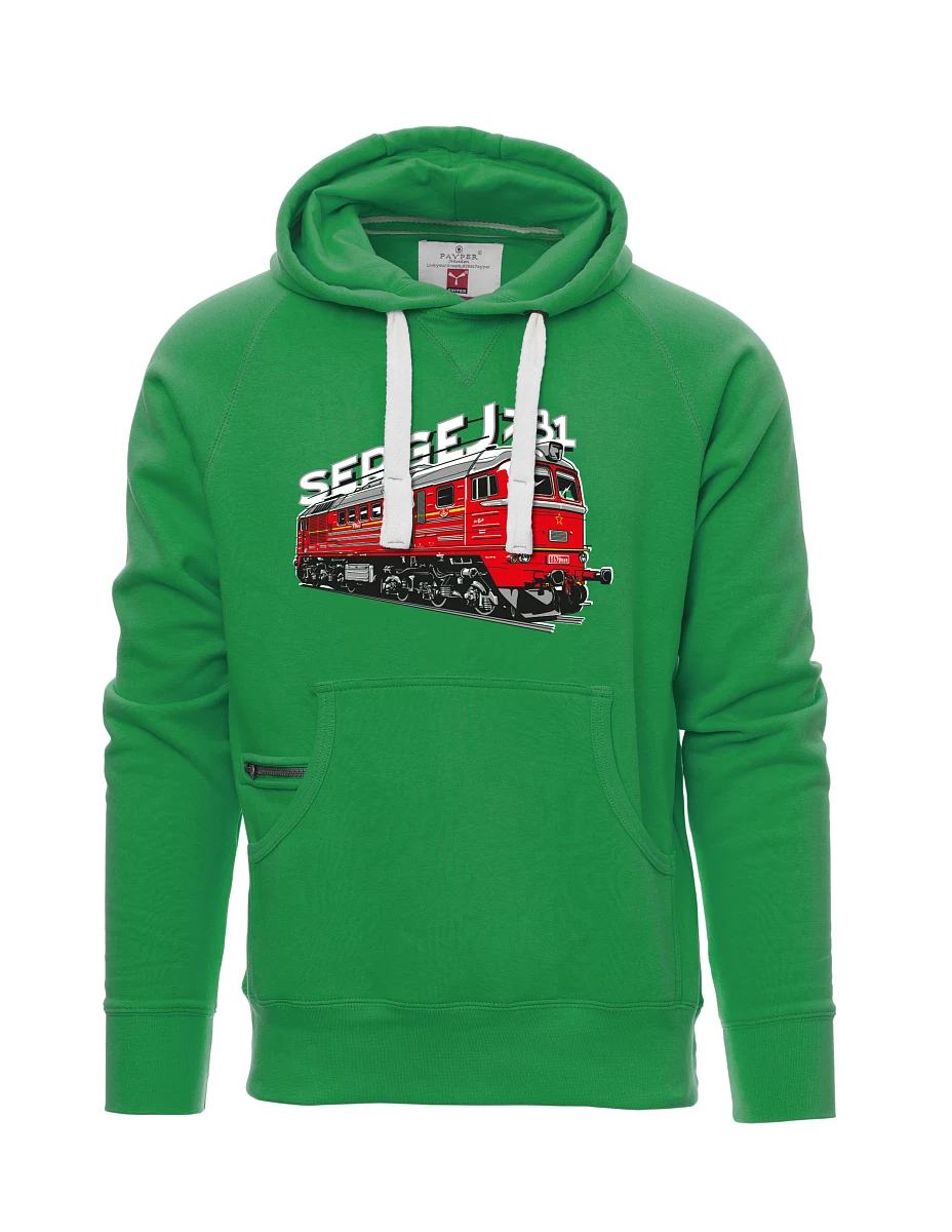 Green men´s sweatshirt Locomotive 781 "Sergej" (M62)