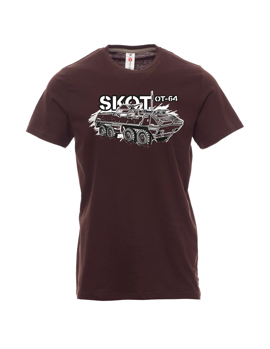 Dark brown men´s T-shirt OT-64 "SKOT"