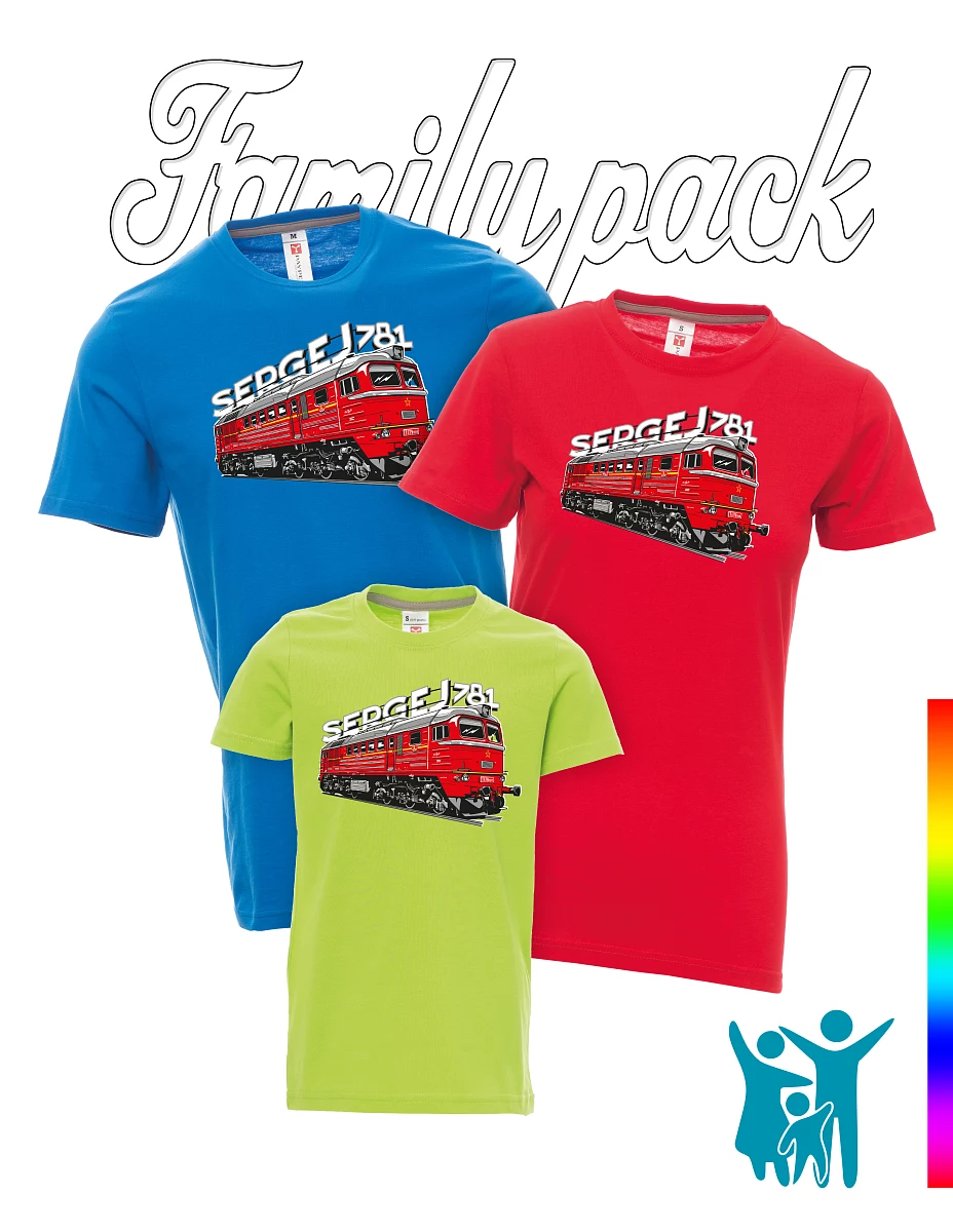 Family set of t-shirts Locomotive 781 "Sergej" (M62)