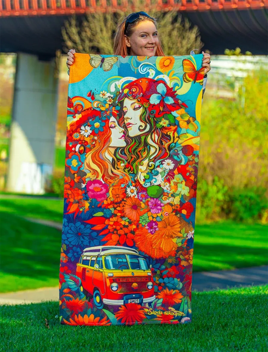Bath towel Hippie
