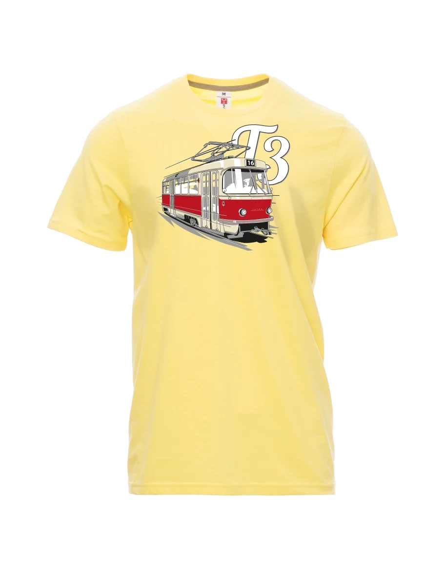 Light yellow men´s T-shirt Tram T3