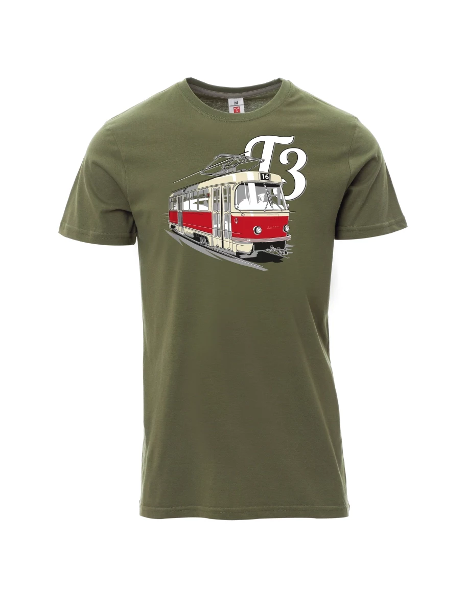 Khaki men´s T-shirt Tram T3