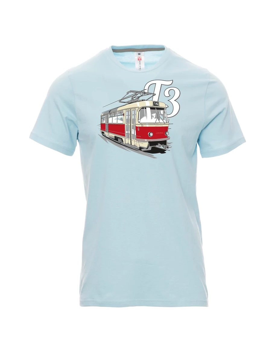 Pale blue men´s T-shirt Tram T3