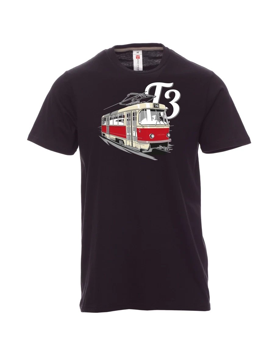 Black men´s T-shirt Tram T3