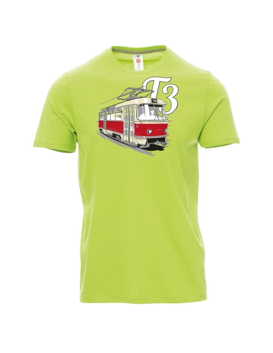 Light green men´s T-shirt Tram T3