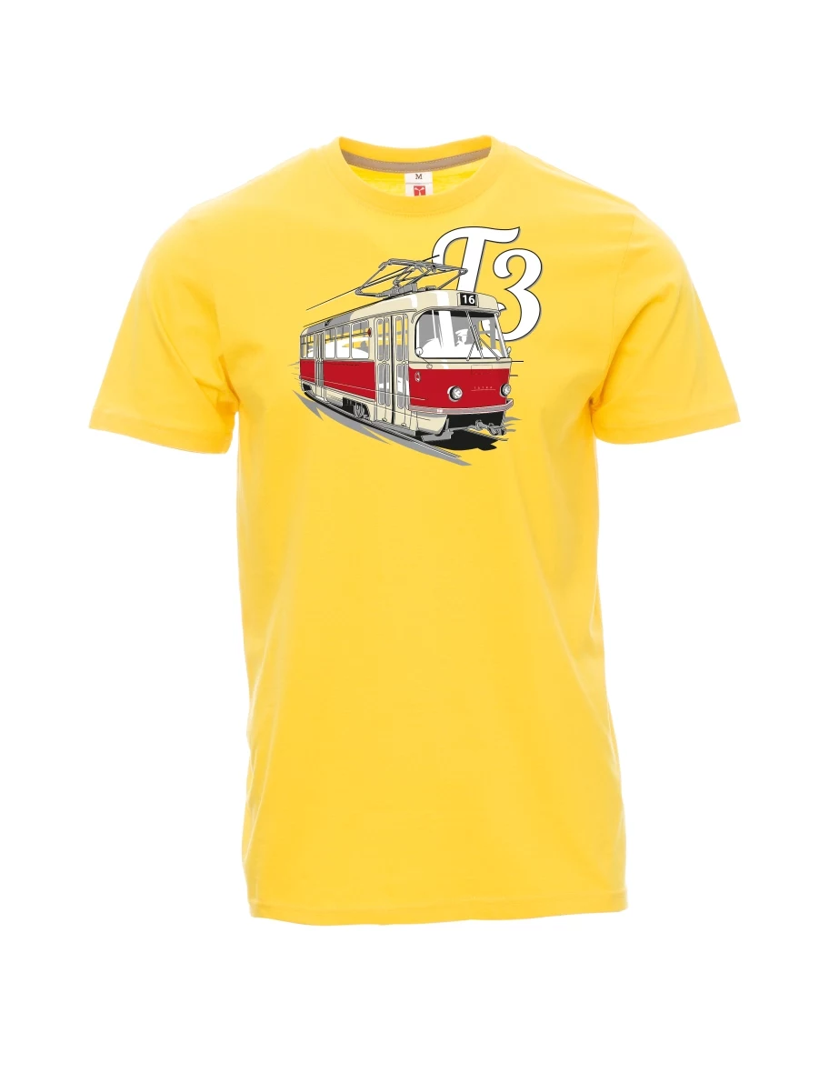 Yellow men´s T-shirt Tram T3