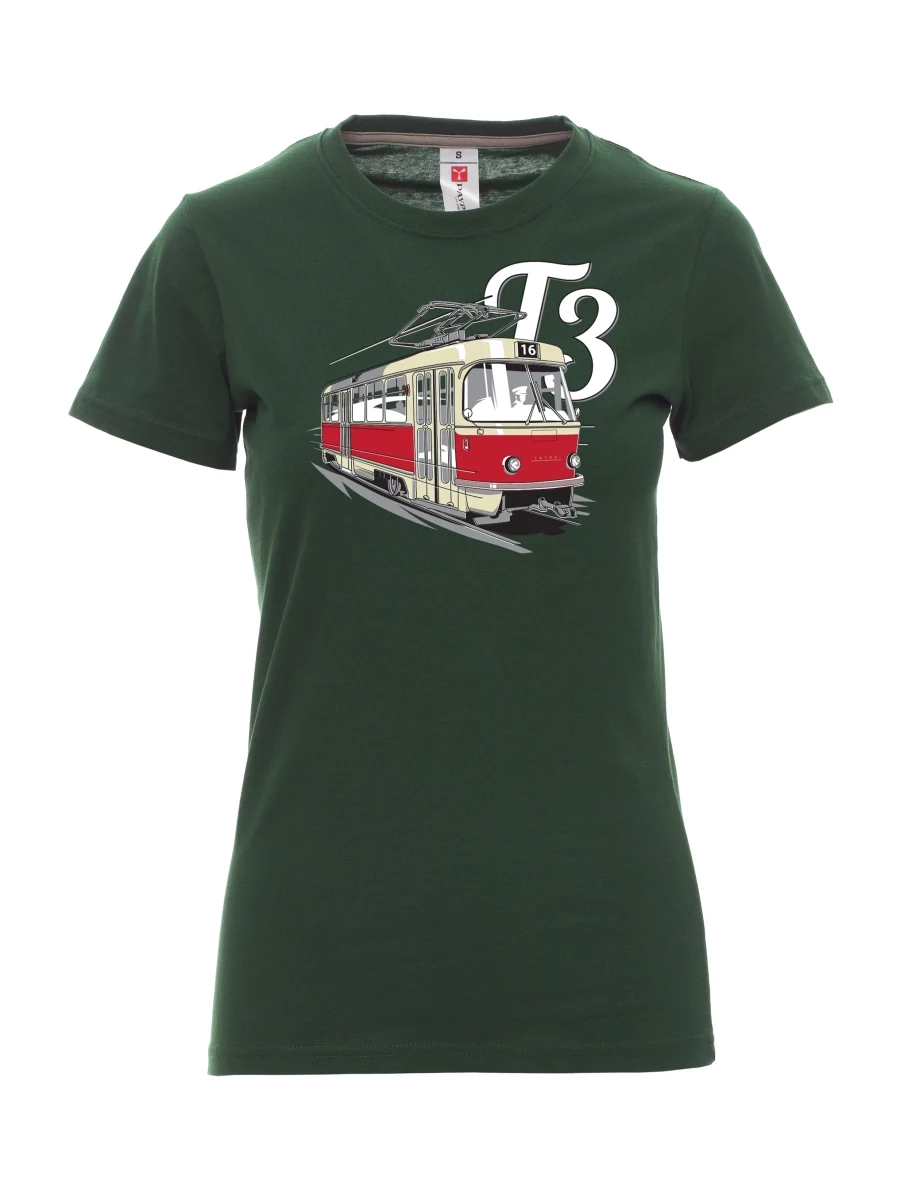 Dark green women´s T-shirt Tram T3