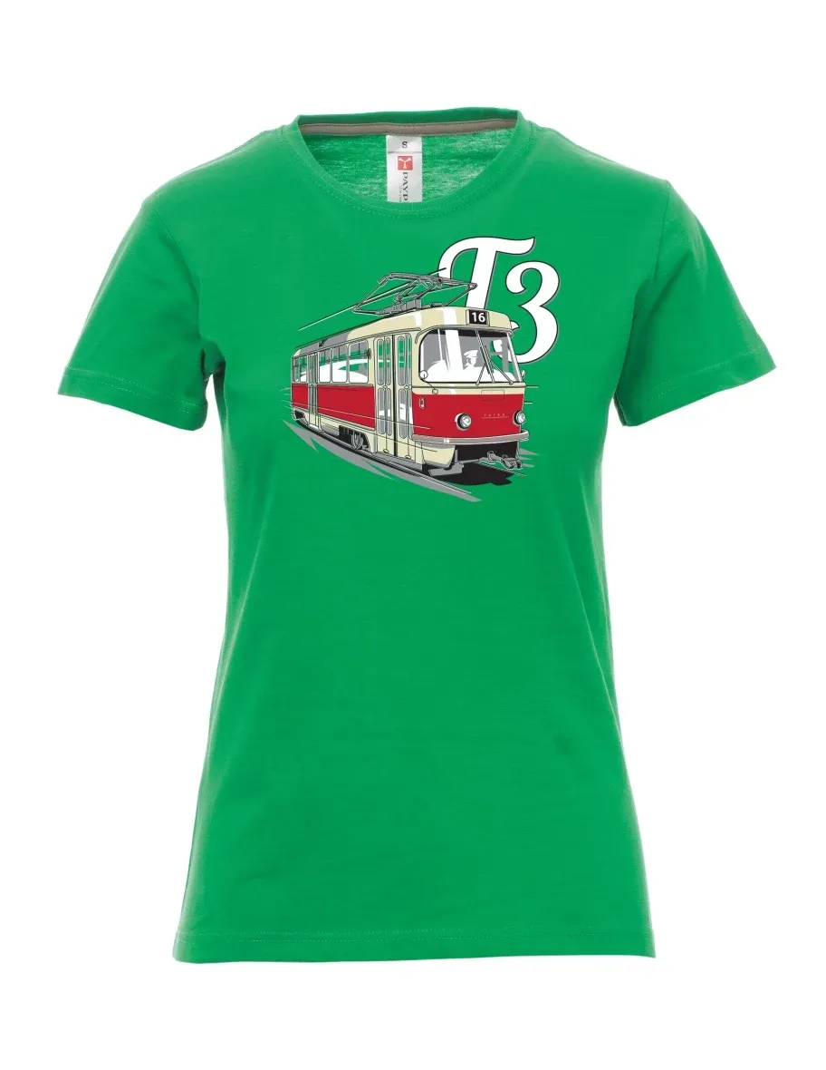 Green women´s T-shirt Tram T3