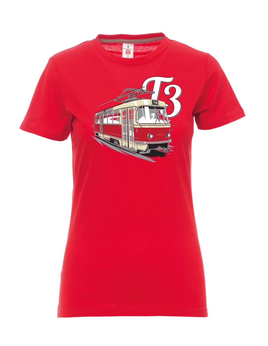 Red women´s T-shirt Tram T3