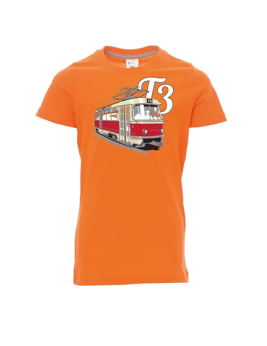 Orange children´s T-shirt Tram T3