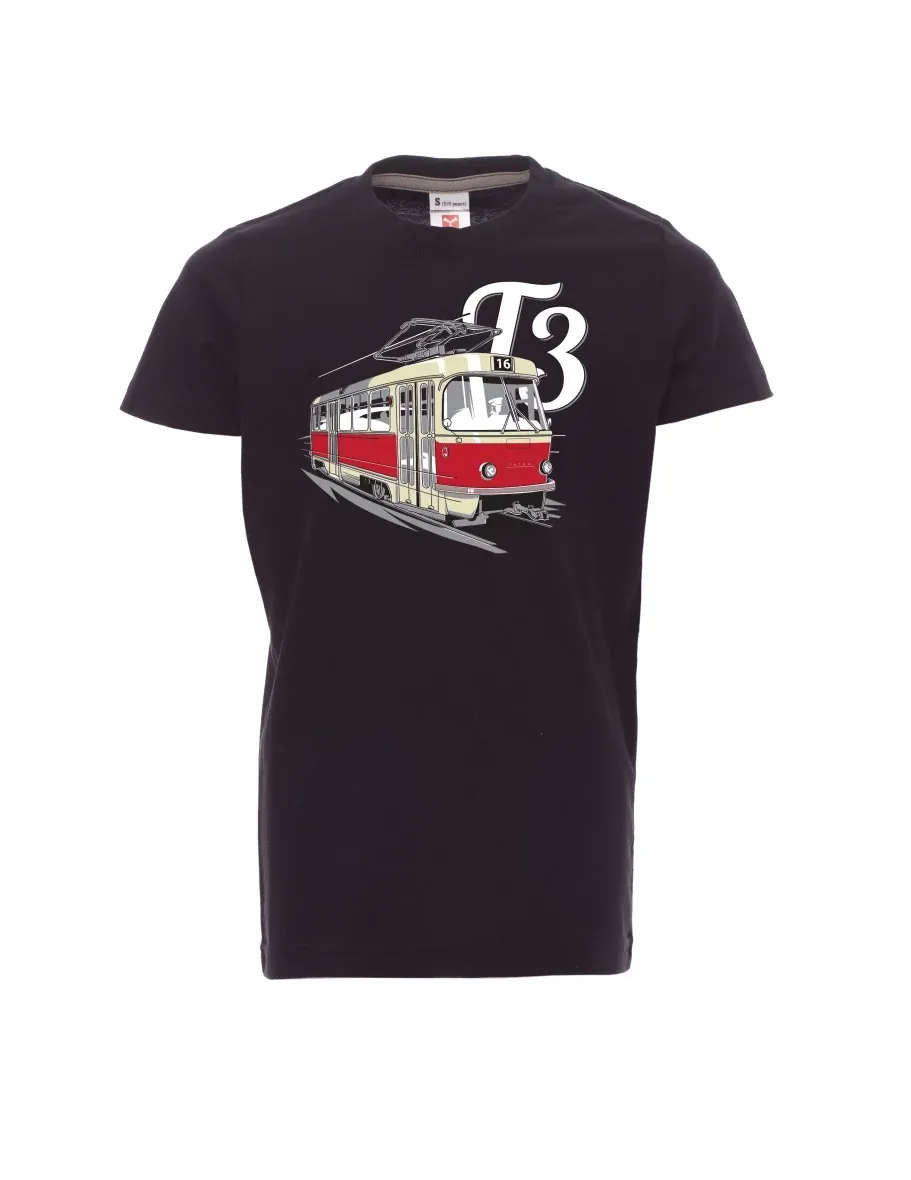 Black children´s T-shirt Tram T3