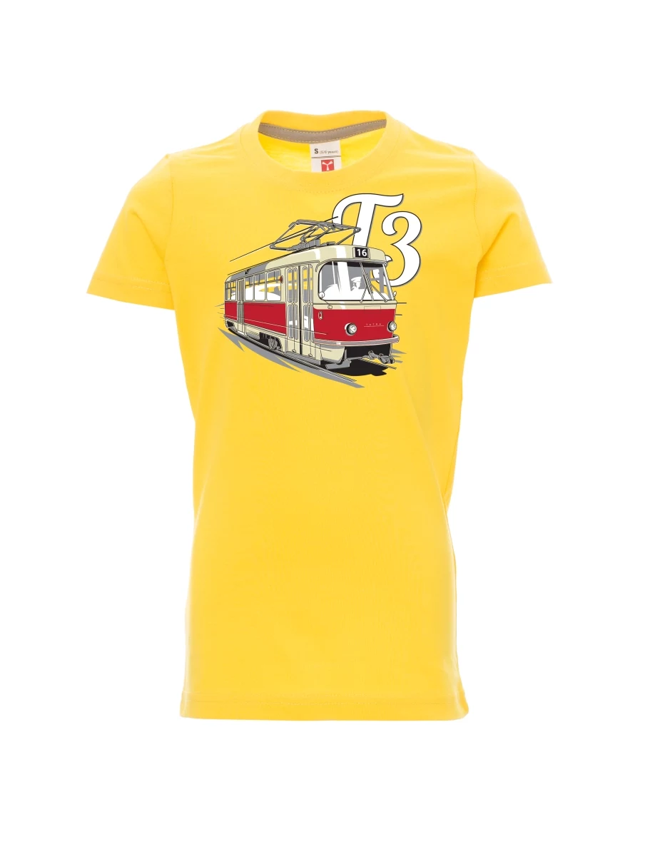 Yellow children´s T-shirt Tram T3