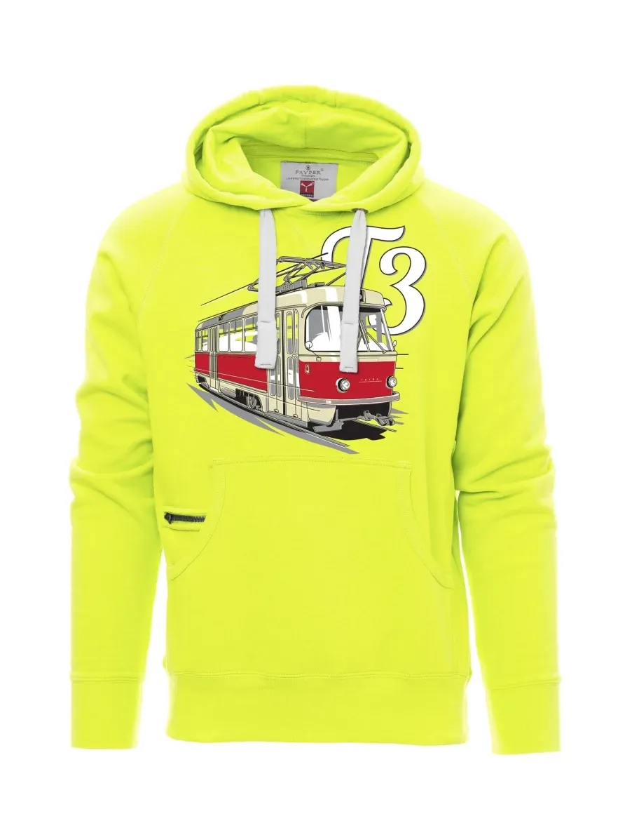 Fluorescent men´s sweatshirt Tram T3